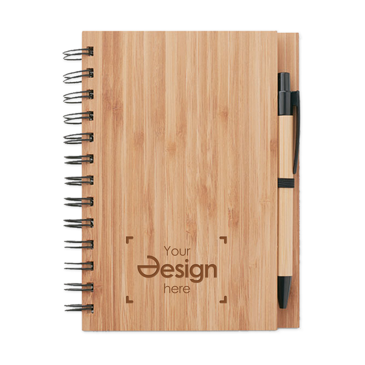 Quaderno - A5 | 70 fogli | Bambù | incl. penna