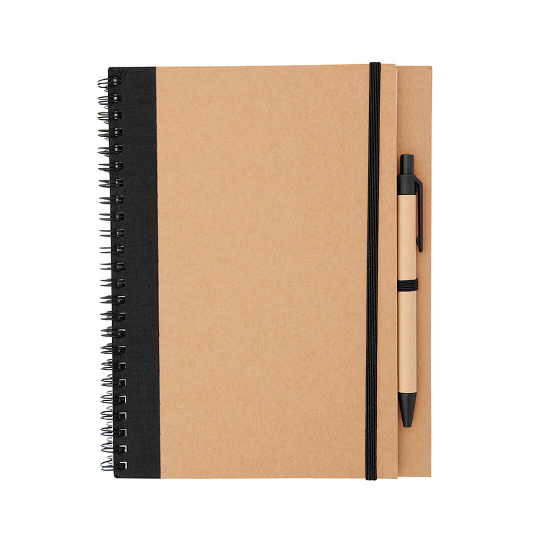 Quaderno - A5 | 60 fogli | Copertina morbida riciclata | penna inclusa