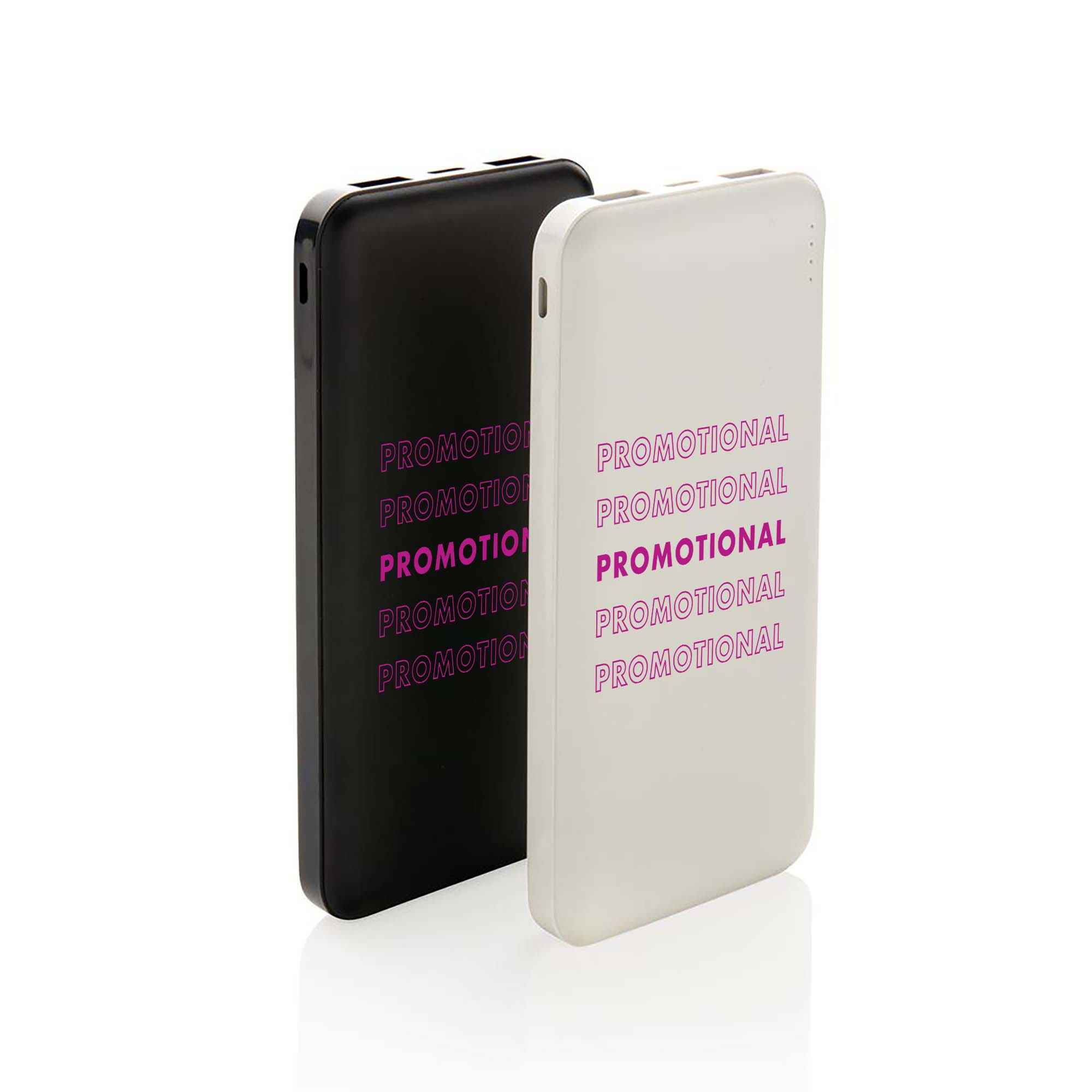 Power bank - 10.000 mAh | Nero o bianco | 2 connessioni USB