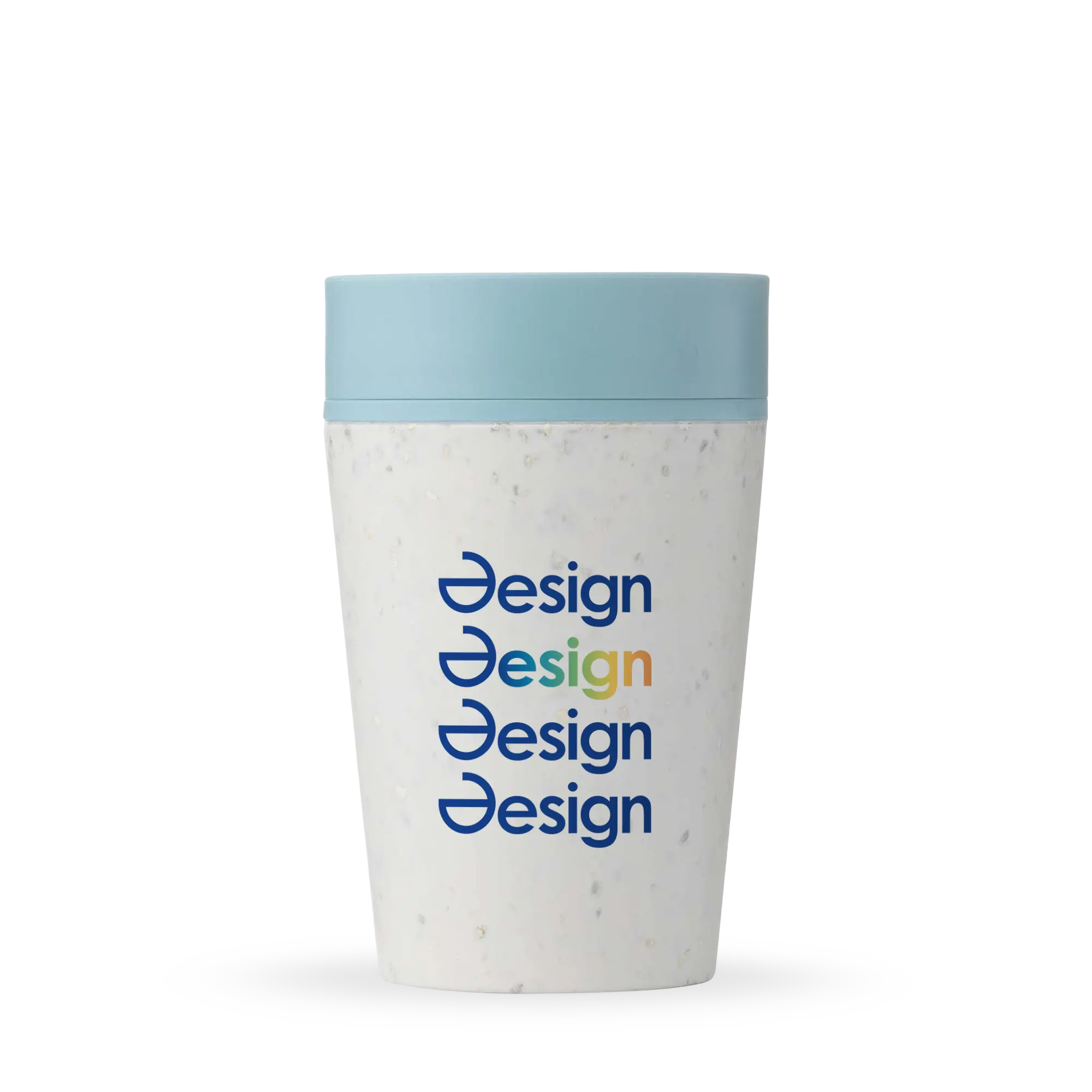 Tazza Circular&Co® Bianca - 227 ml | Riciclato | Coperchio bianco + colorato
