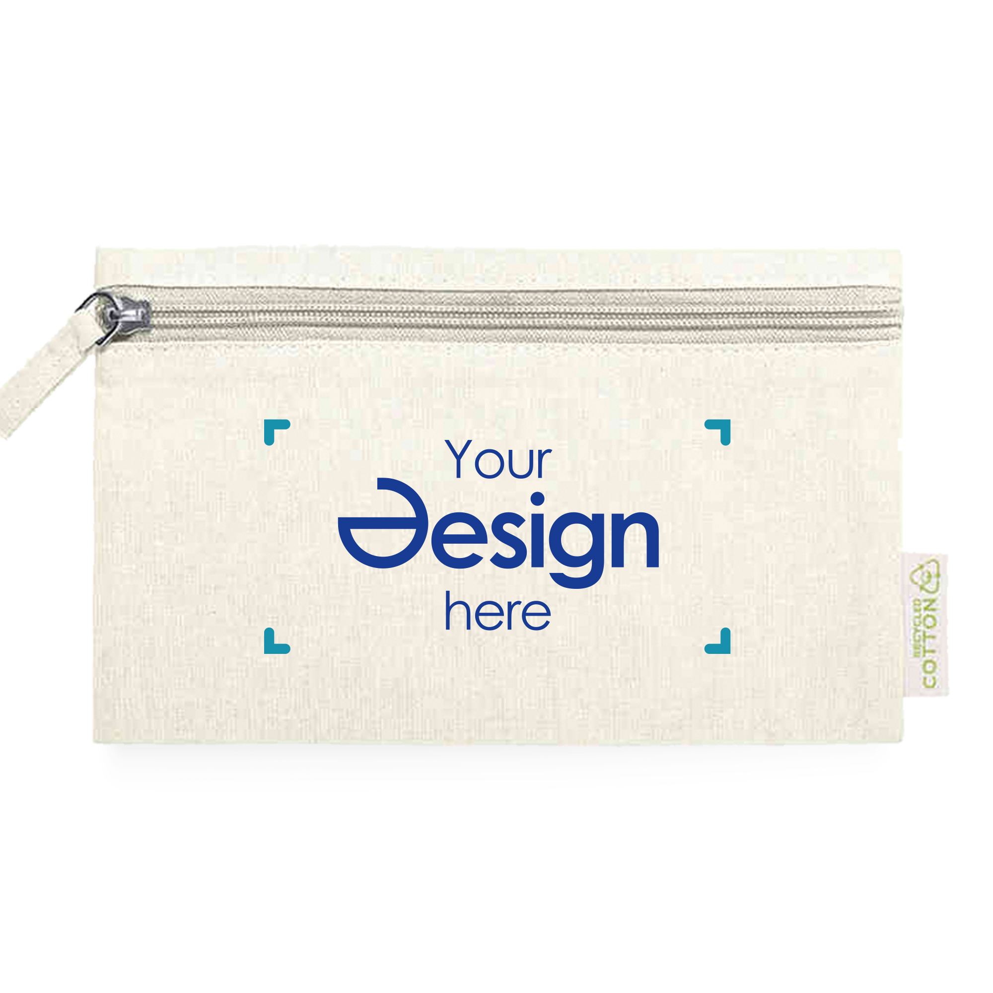 Beauty case - Cotone riciclato | Tasca con cerniera | Senza PVC | Stampa fino a 4 colori