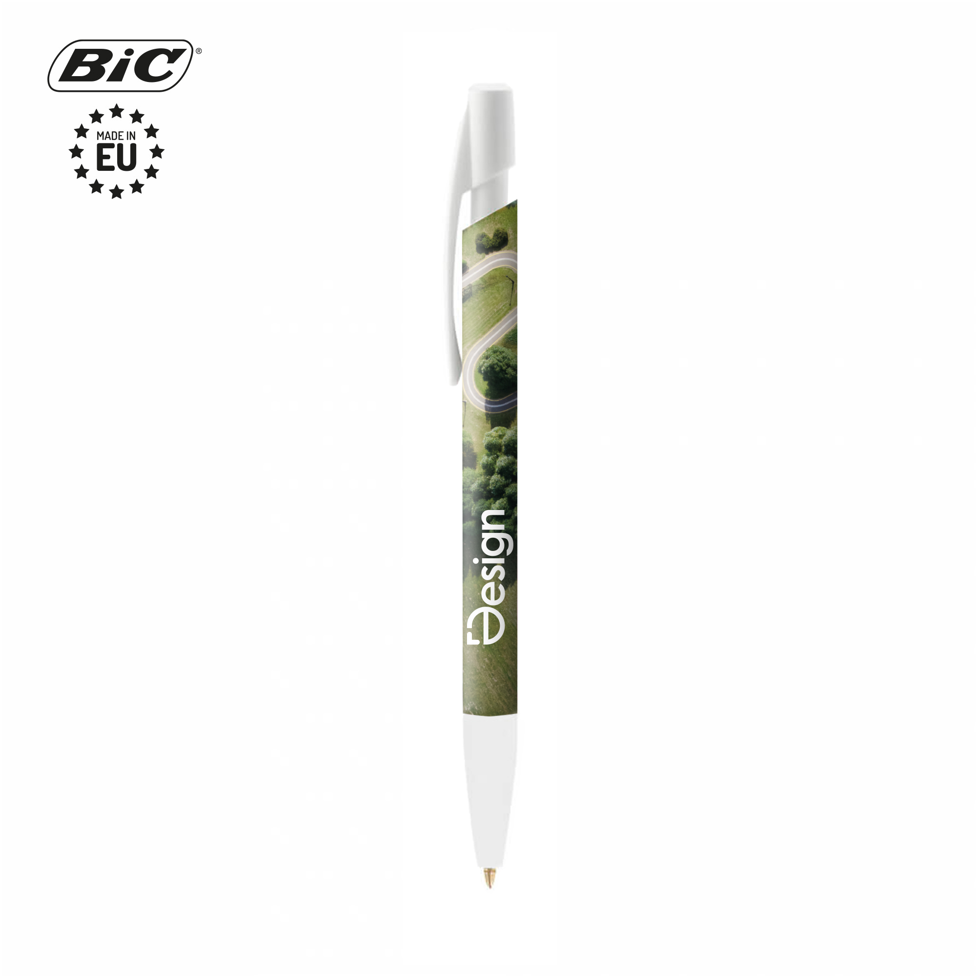 Penna a sfera BIC | Plastica riciclata | Quadricromia
