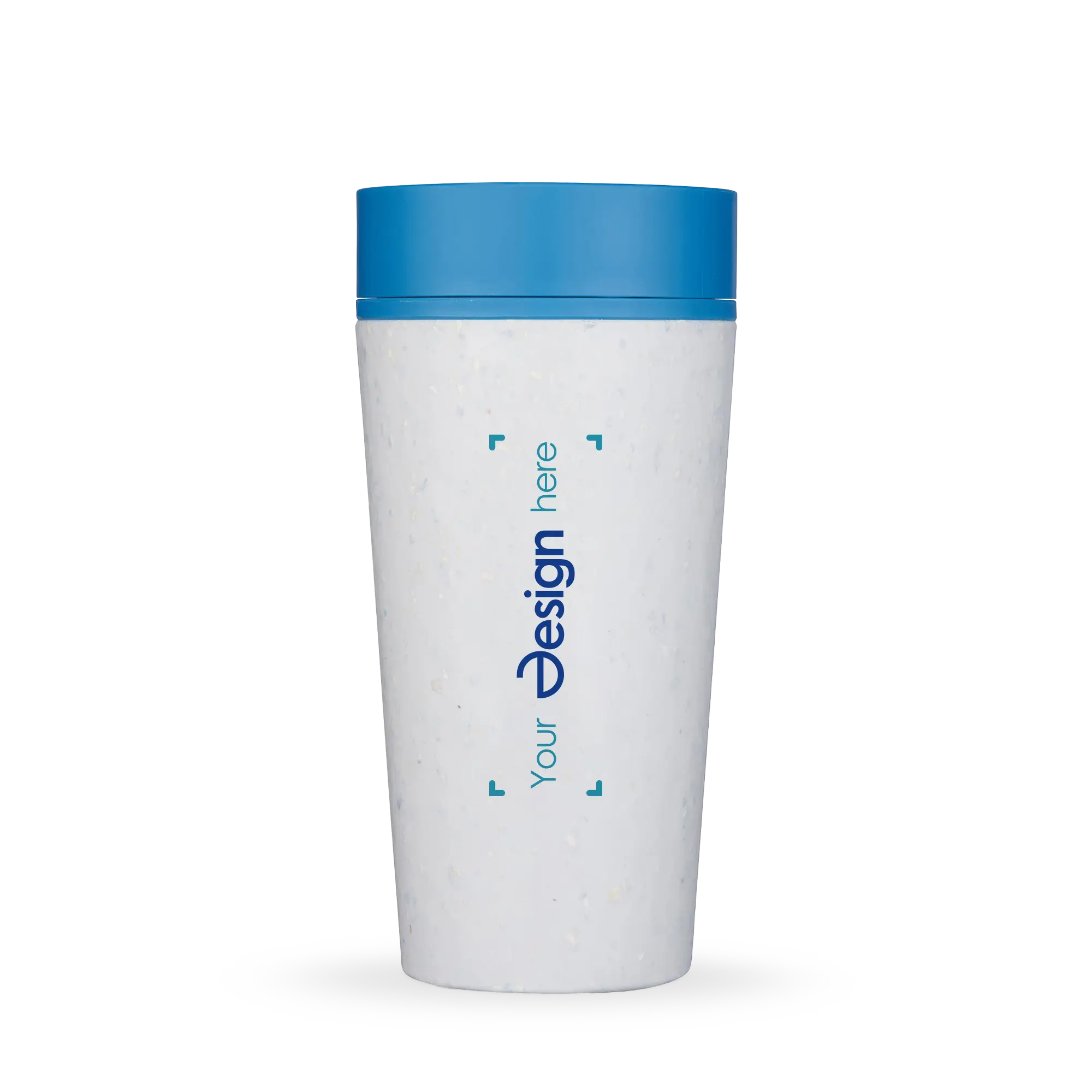 Tazza Circular&Co® Bianca - 340 ml | Riciclato | Coperchio bianco + colorato