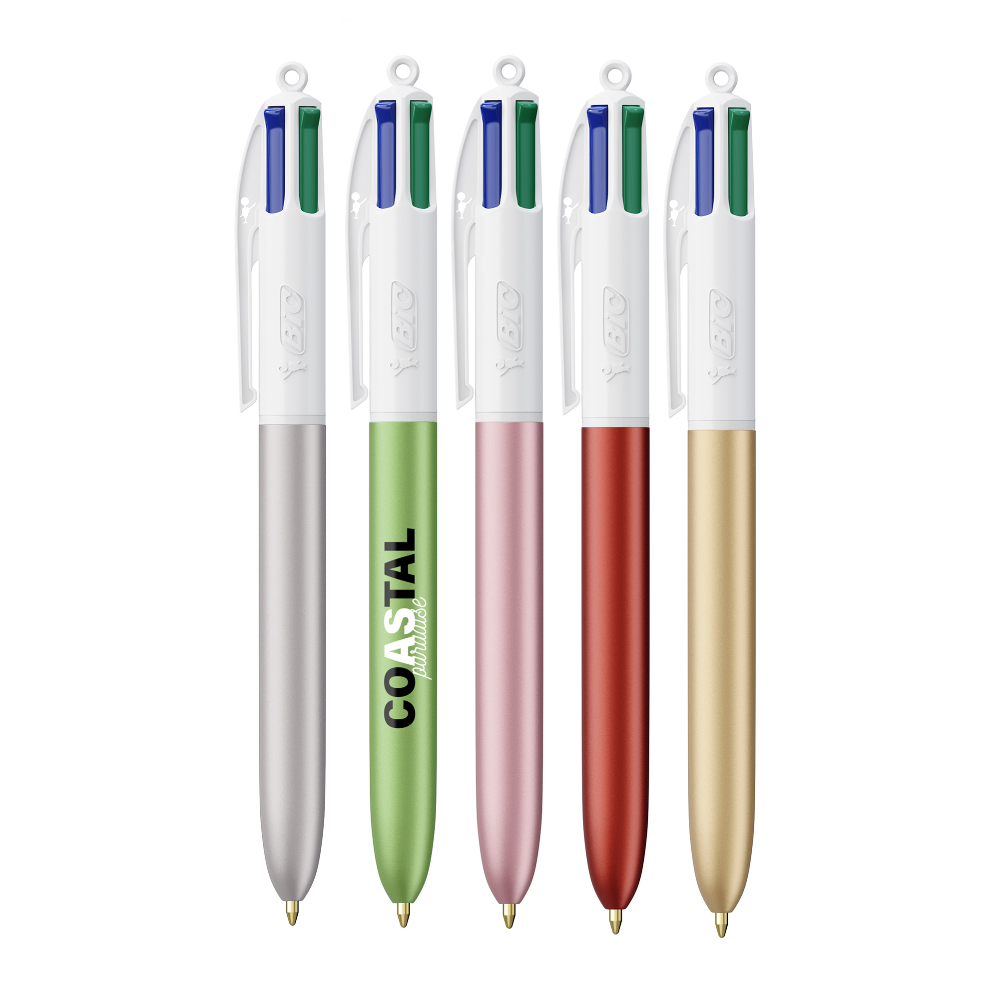 Penna a sfera BIC - 4 colori | Smaltato | Colorato