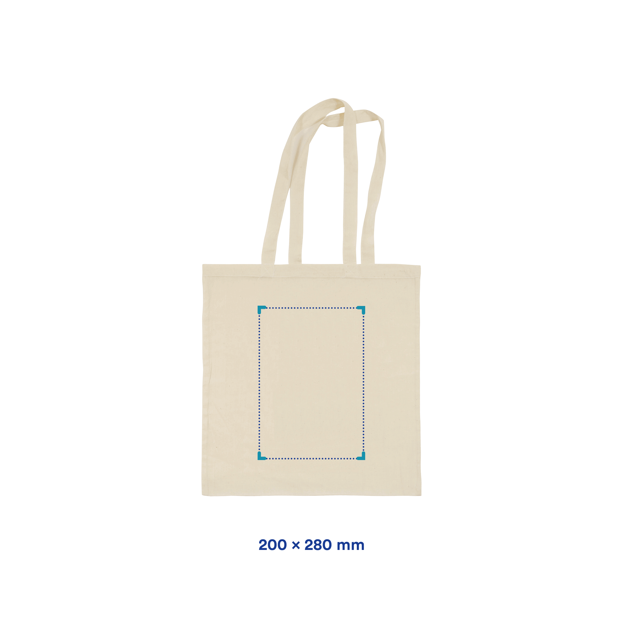 Borsa in cotone - Riciclato | 130 g/m² | Beige | Quadricromia
