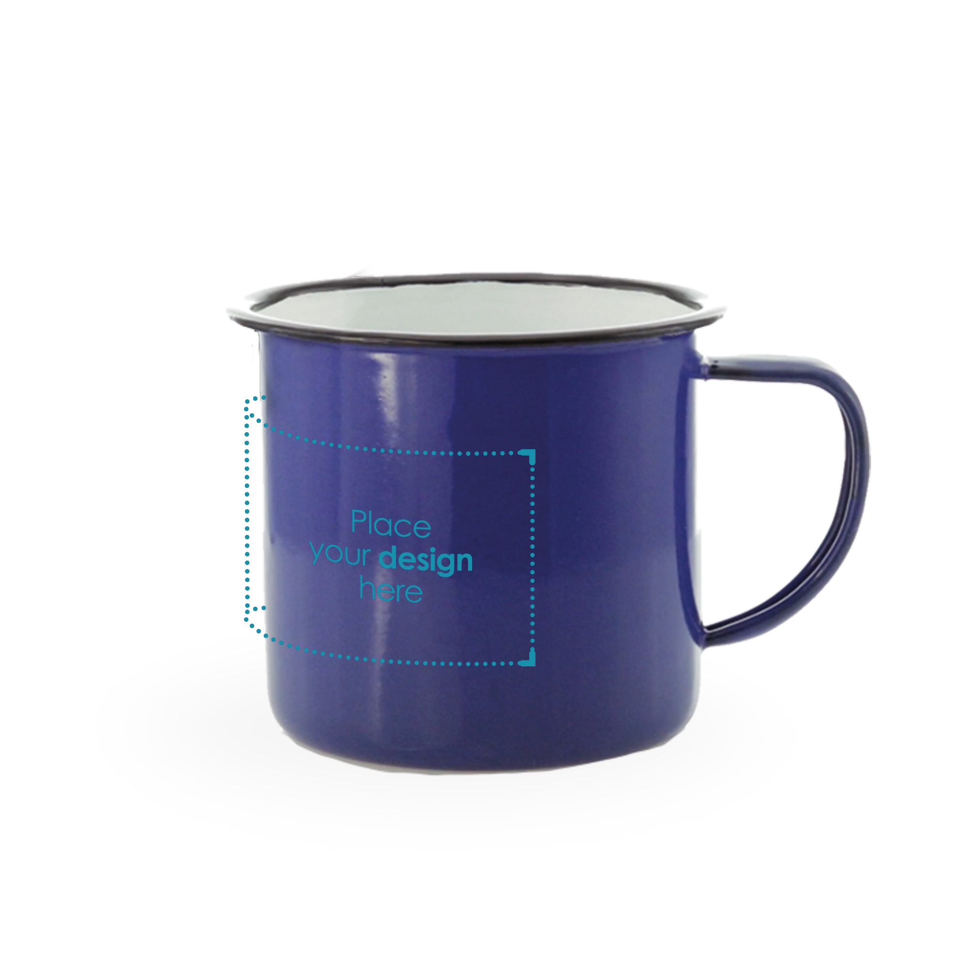 Tazza smaltata - 350 ml | Colorato | Budget - Design vintage | Stampa a 1-4 colori