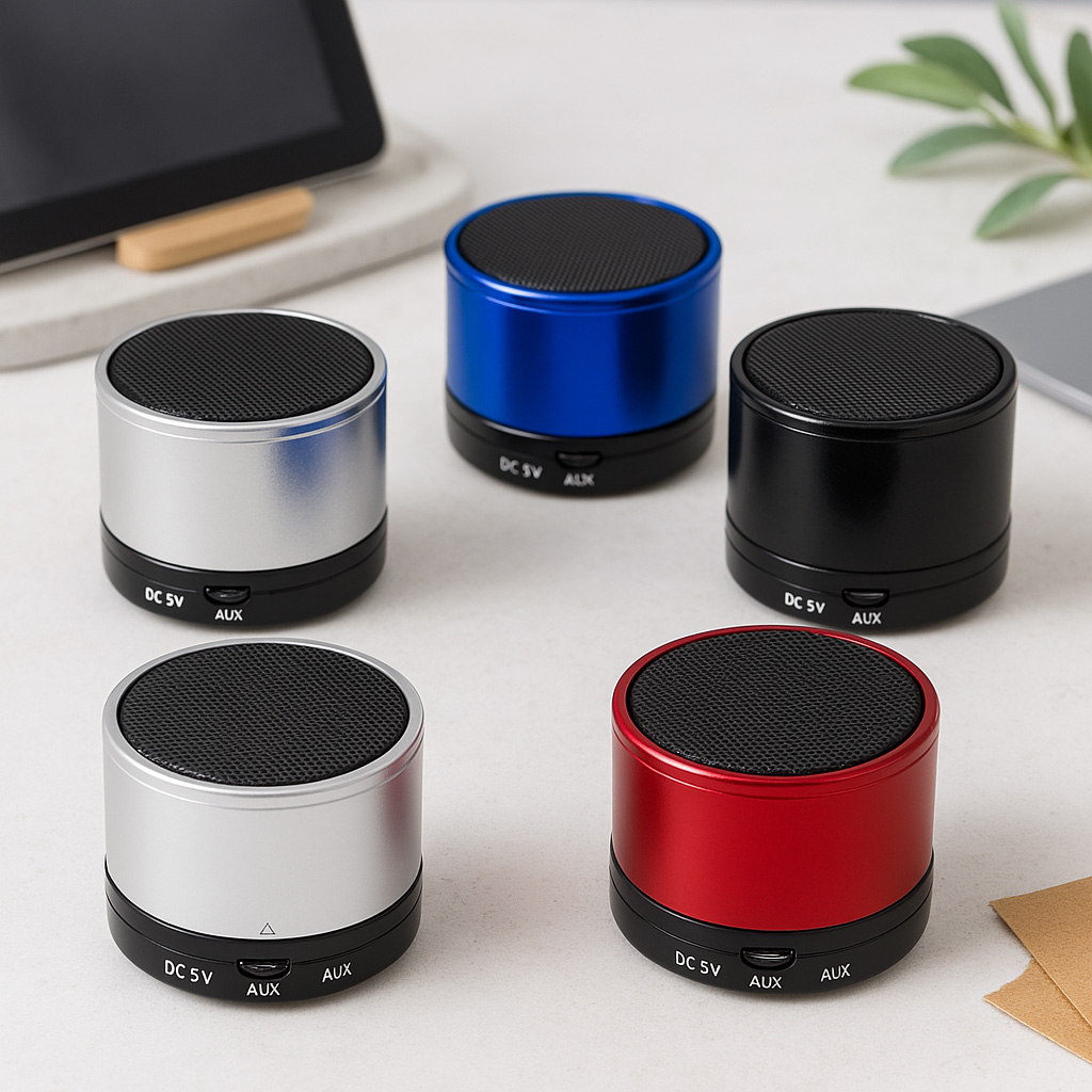 Altoparlante Bluetooth – 300 mAh | Alluminio riciclato | MP3 & Radio | Chiamate vivavoce