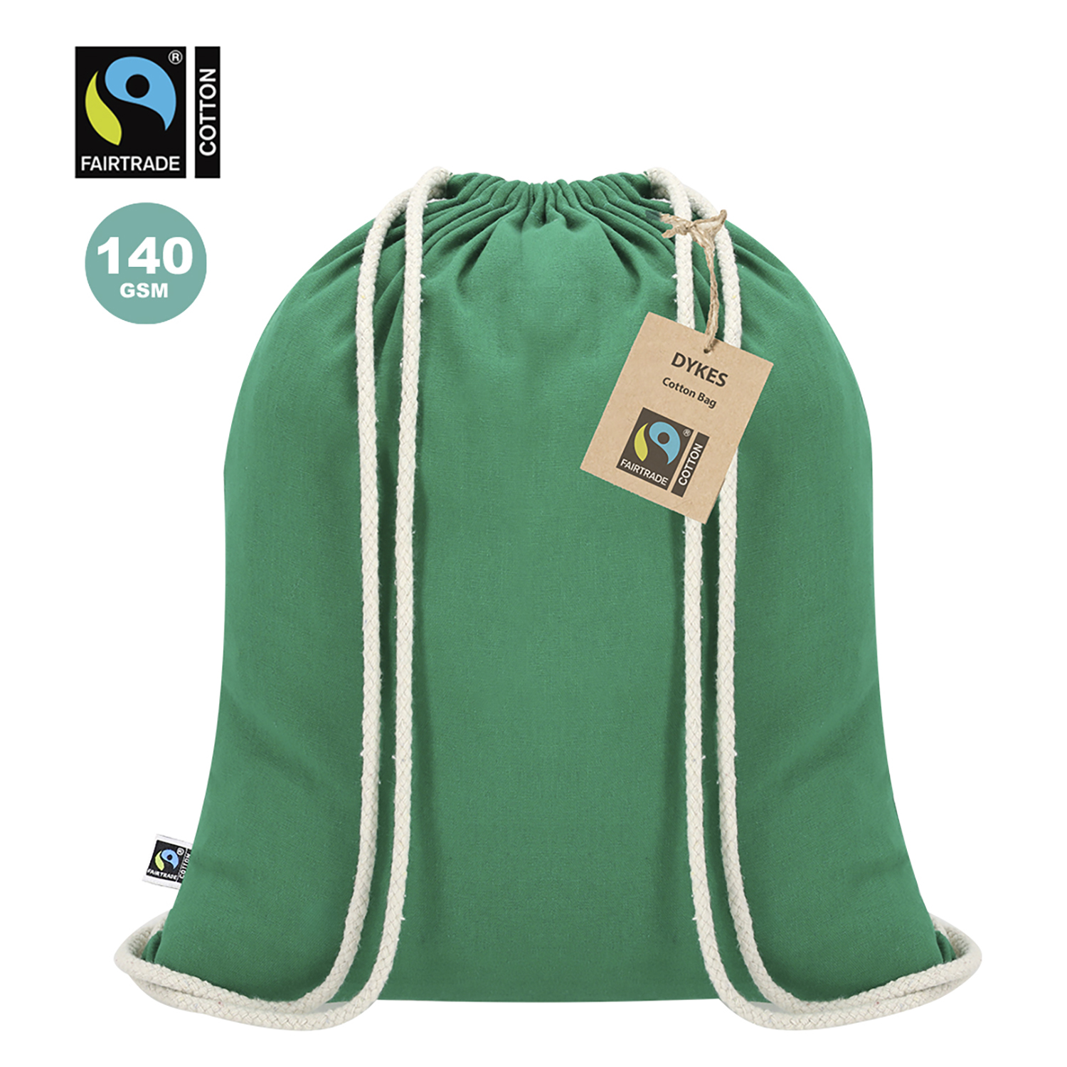 Zaino Fairtrade – 140 g/m² cotone | Robusto | Durevole
