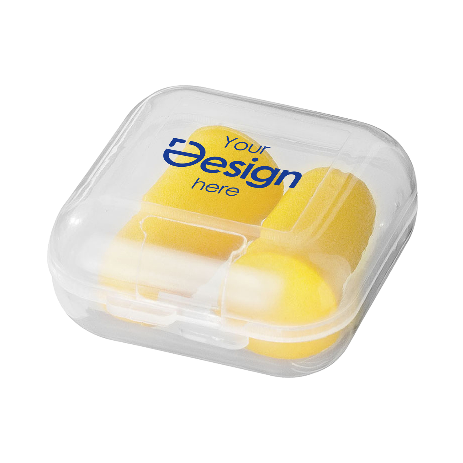 Tappi per le orecchie Serenity – Set da viaggio | Schiuma PU | Plastica PP | Stampa fino a 3 colori