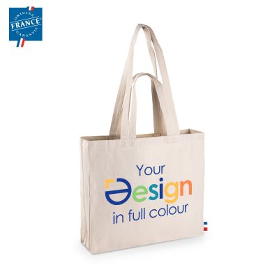 Borsa in cotone Goodjour - 220 gr/m2 | Prodotta in Francia | Doppio manico | Con soffietto