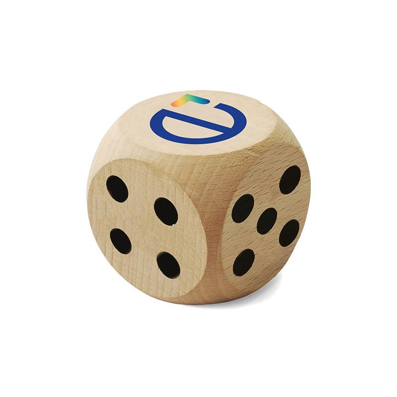 Dadi - 25 mm | Legno | Stampa su un lato | Quadricromia
