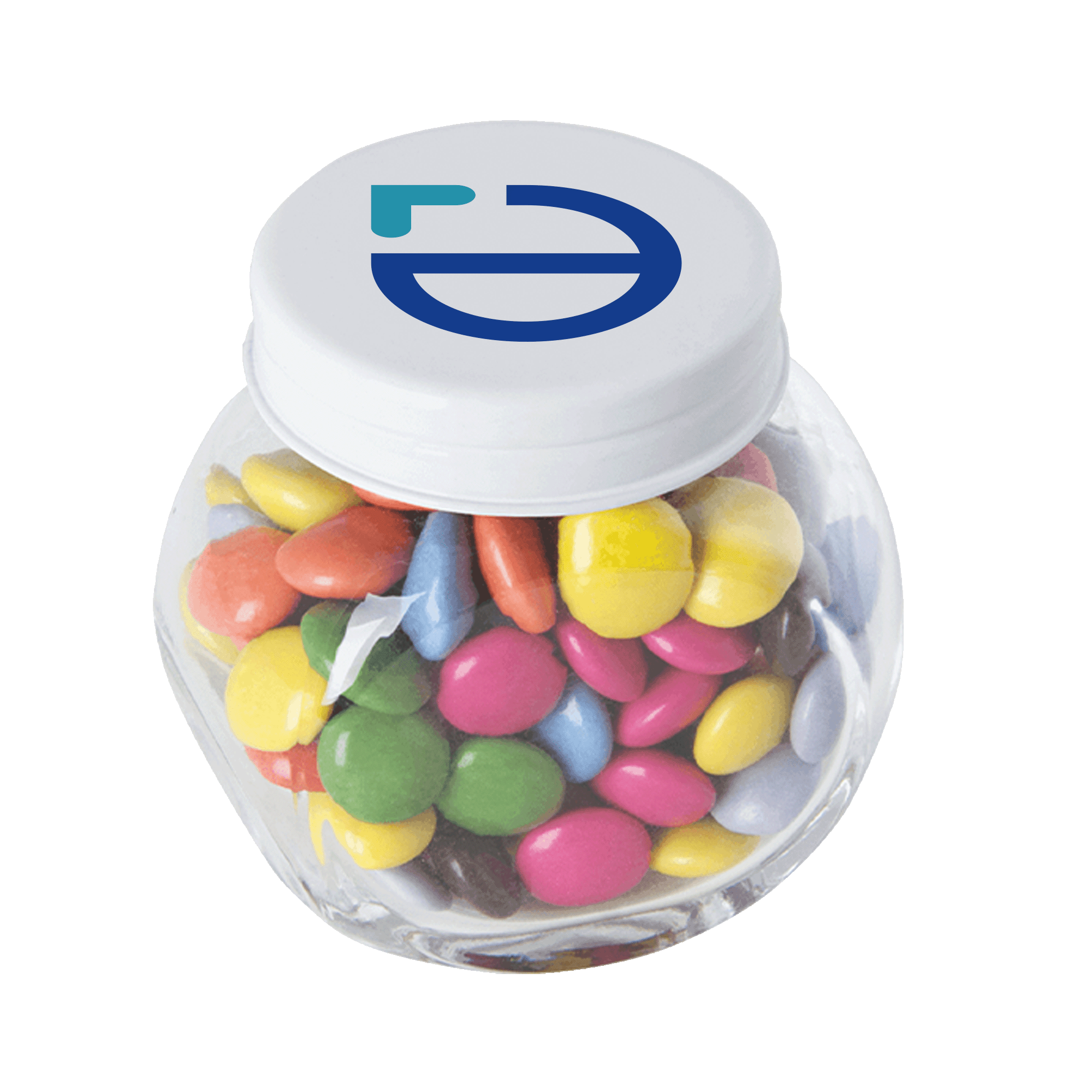 Barattolo di caramelle mini - Cioccolato | 30 gr. | Coperchio colorato
