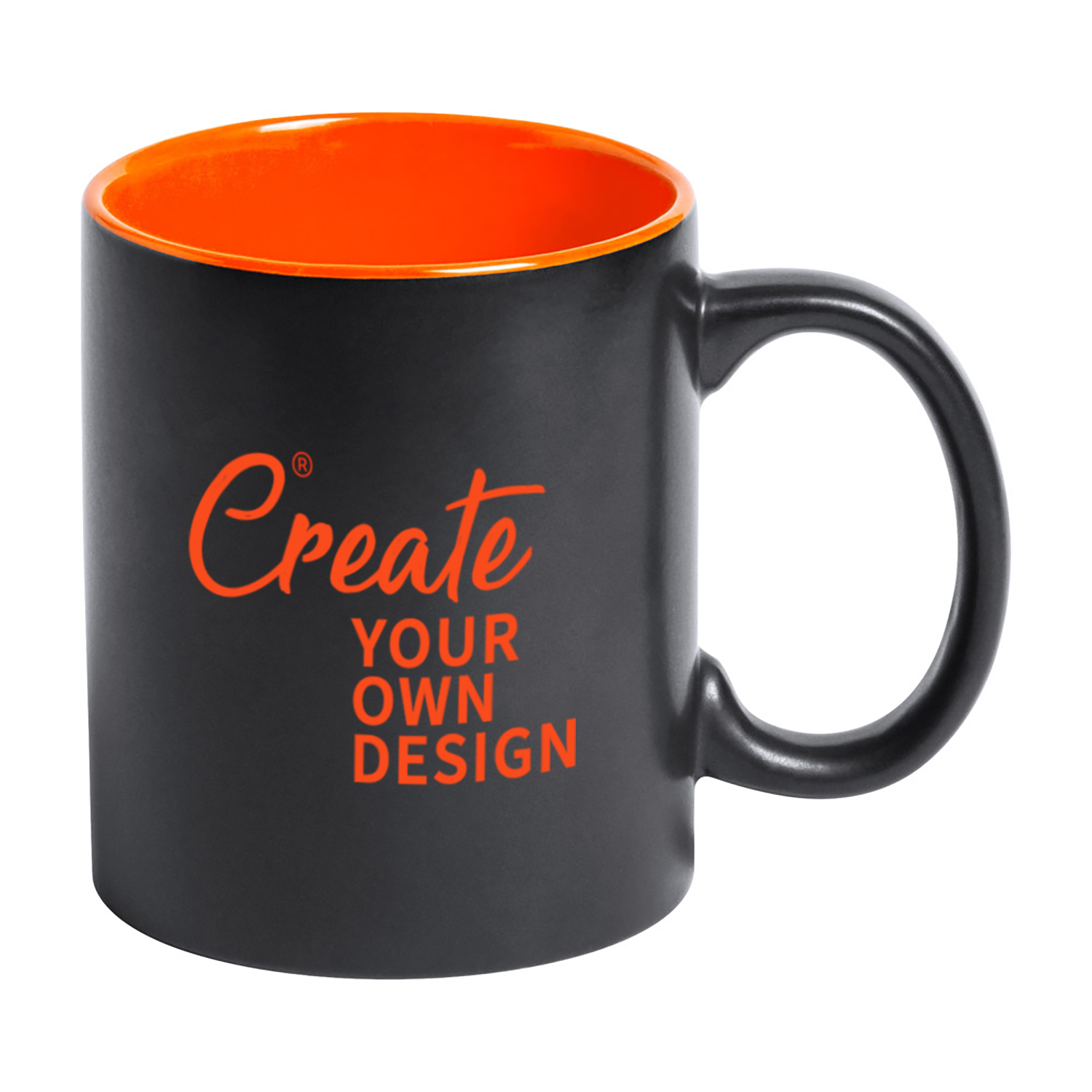 Tazza - 350 ml | Ceramica | Nero | Interno colorato