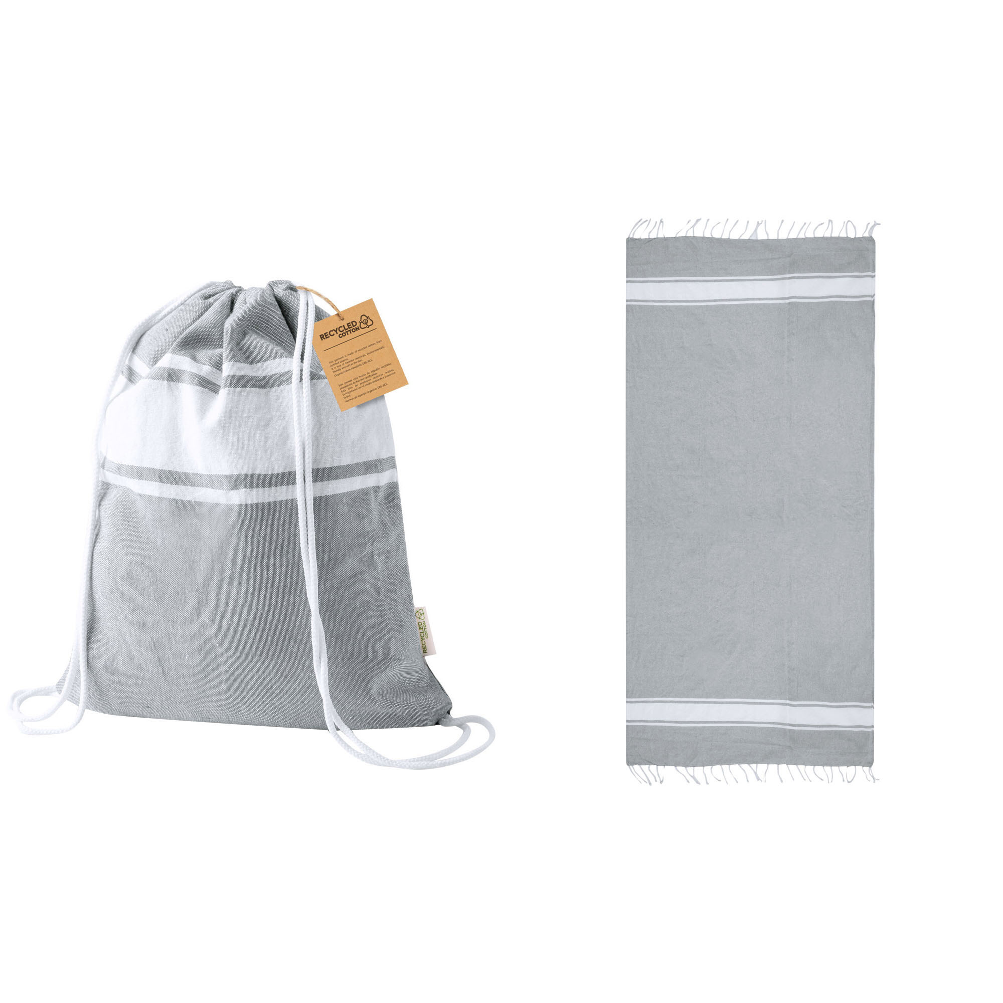 Telo mare - 180 x 90 cm | Cotone riciclato | 170 g/m²