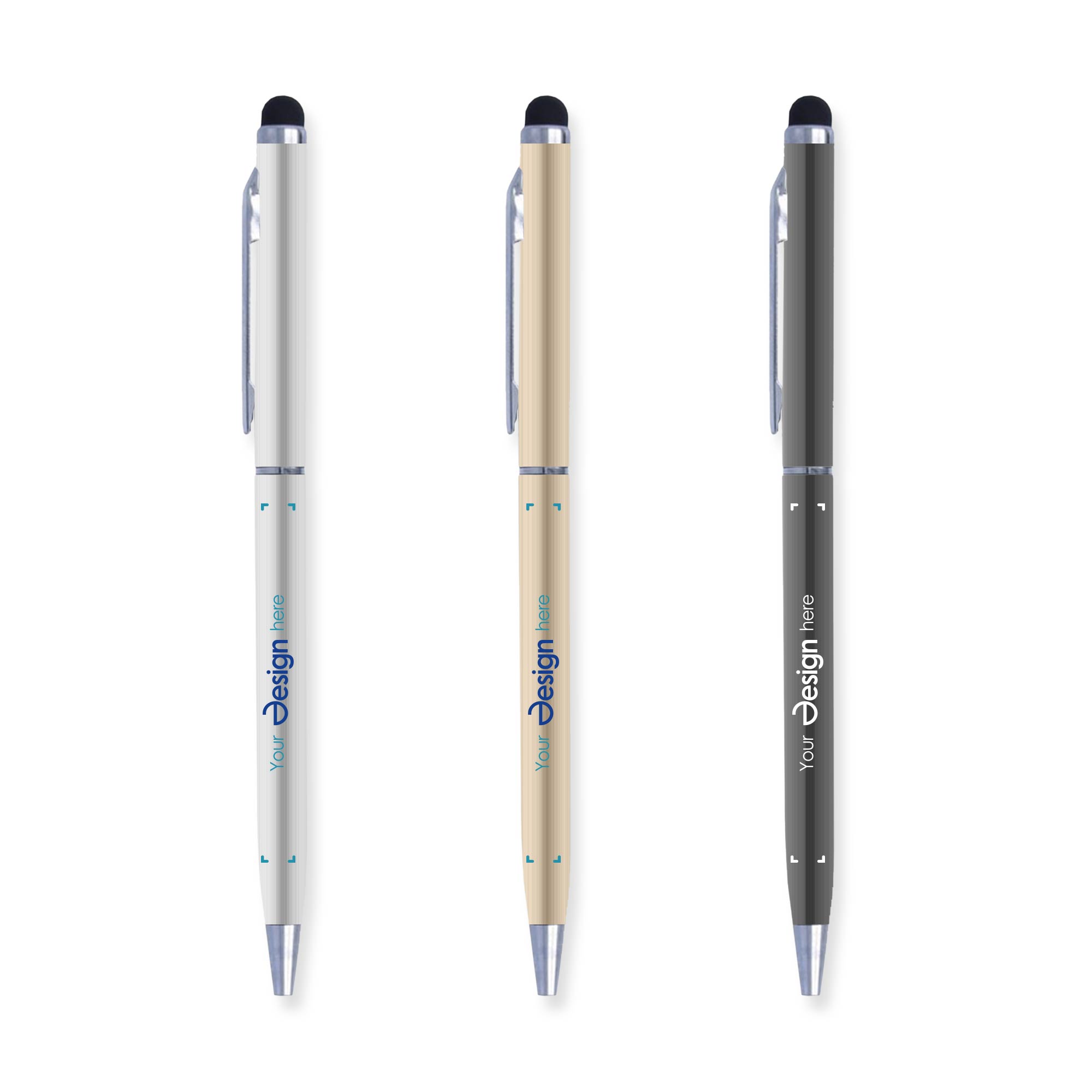 Penna a sfera touch | Alluminio | Meccanismo girevole
