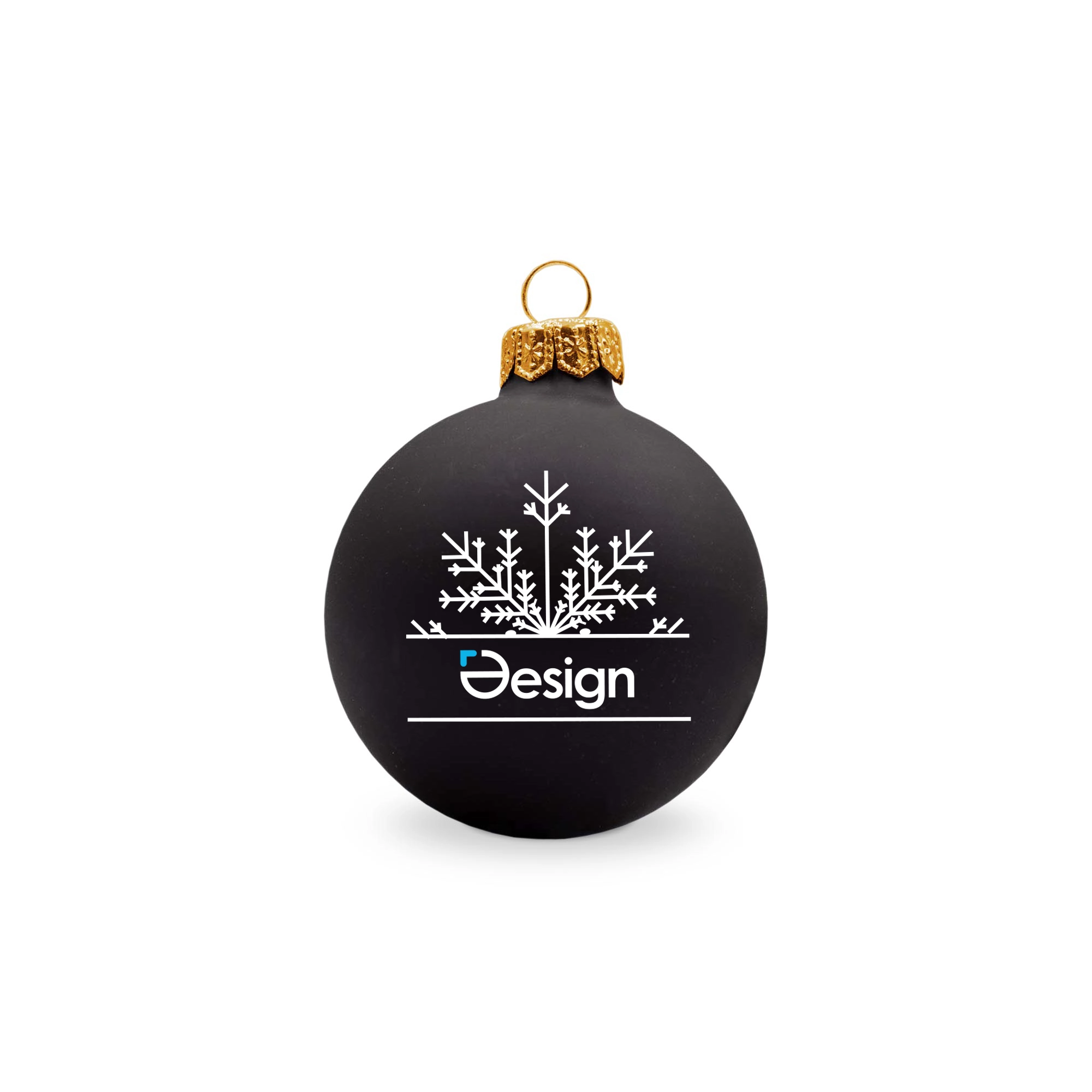 Pallina di Natale colorata - Ciondolo in oro | Matt | 66 mm