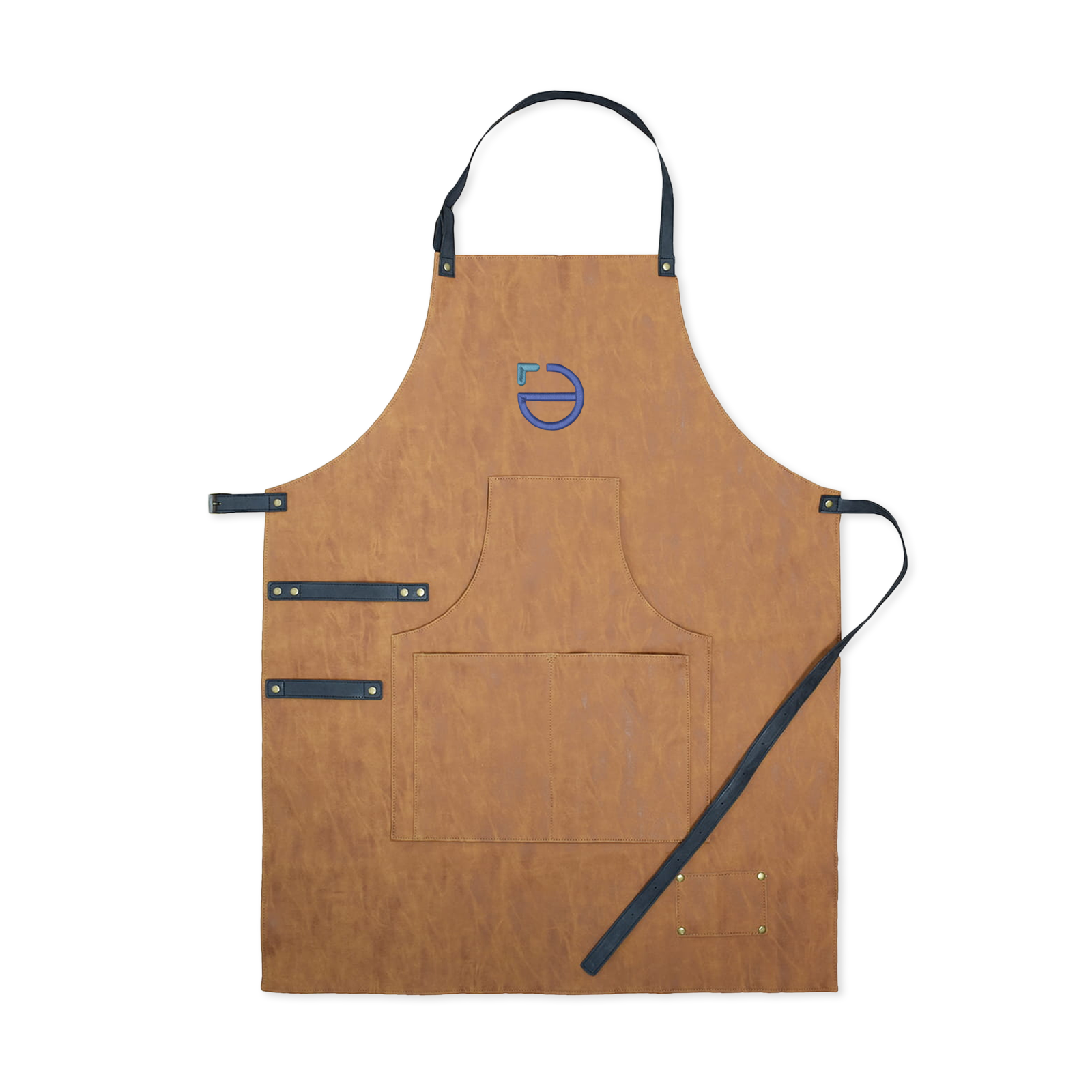Grembiule robusto - Ecopelle | Lusso | Tasca frontale | Ricamo