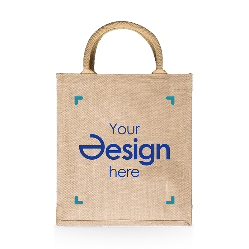 Borsa in iuta - Nolan | 240 g/m² | Manici corti | 31 x 9 x 35 cm | Stampa fino a 3 colori