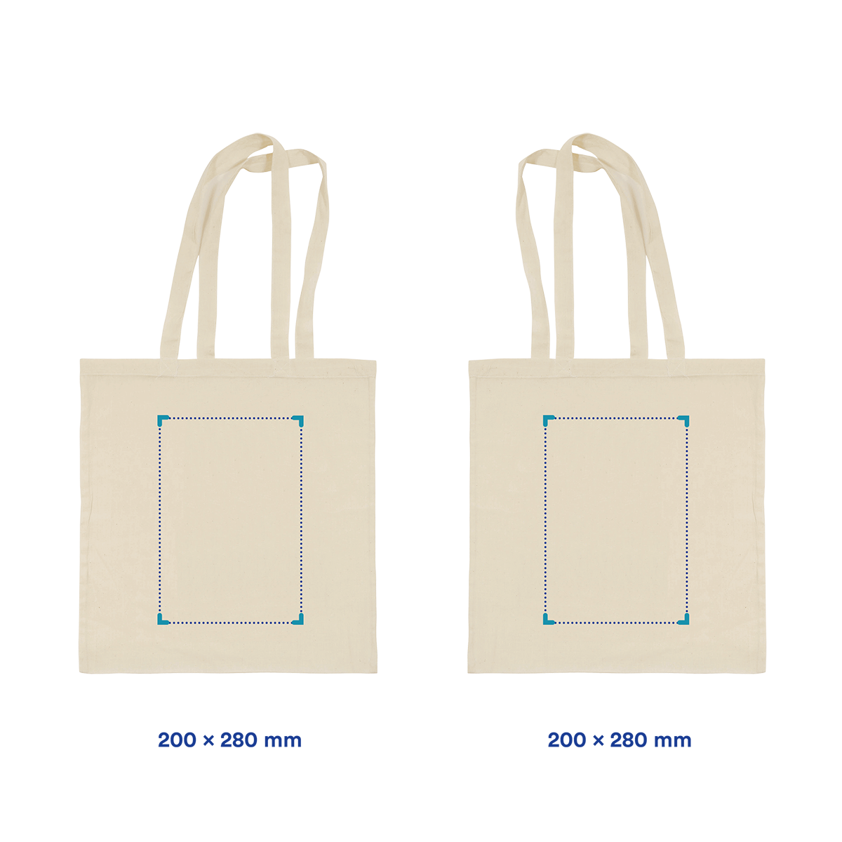 Borsa in cotone - Riciclato | 130 g/m² | Beige | Quadricromia