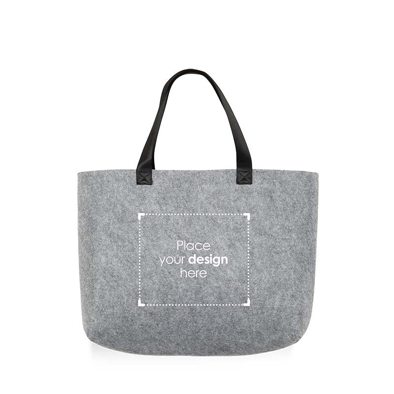 Shopper in feltro - Riciclato | RPET | 53,5x34x12cm | Stampa ad 1 colore