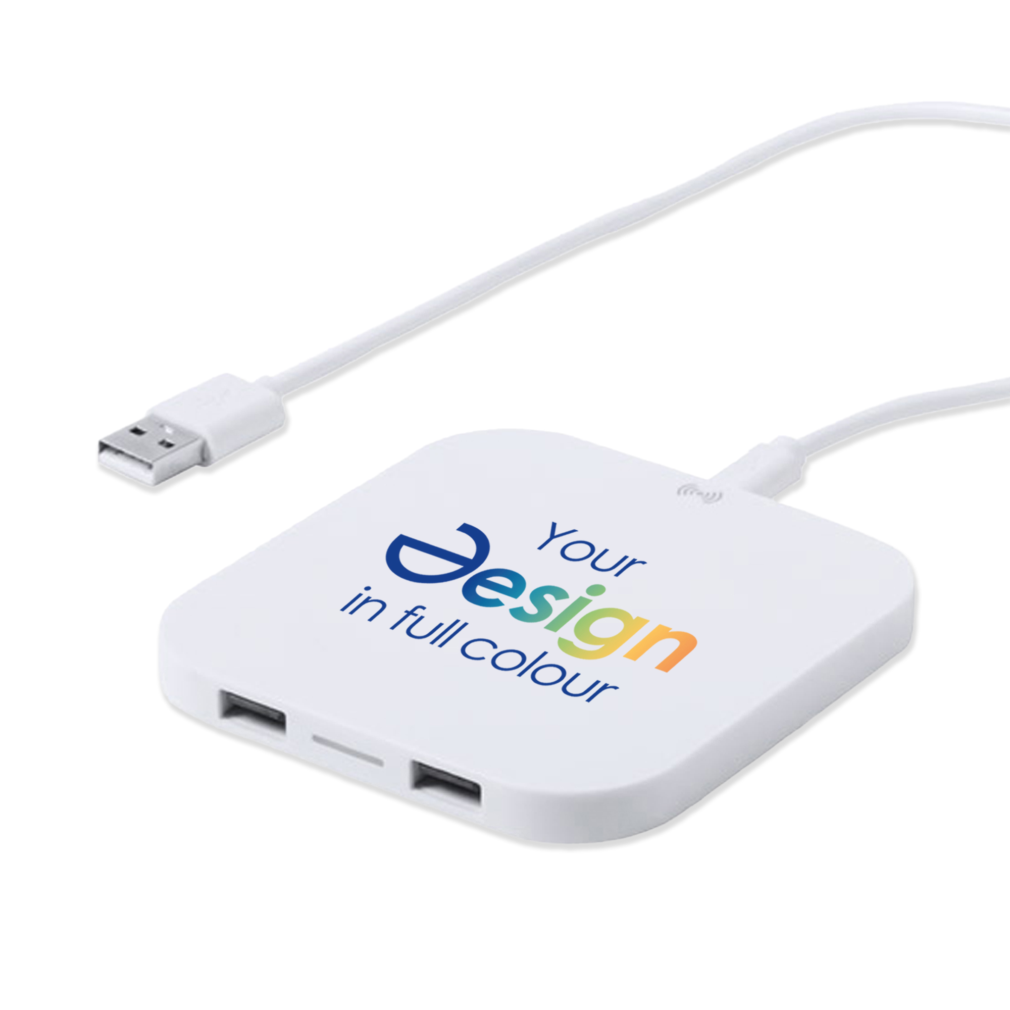 Caricabatterie wireless - 2100 mAh | Due porte USB | Plastica