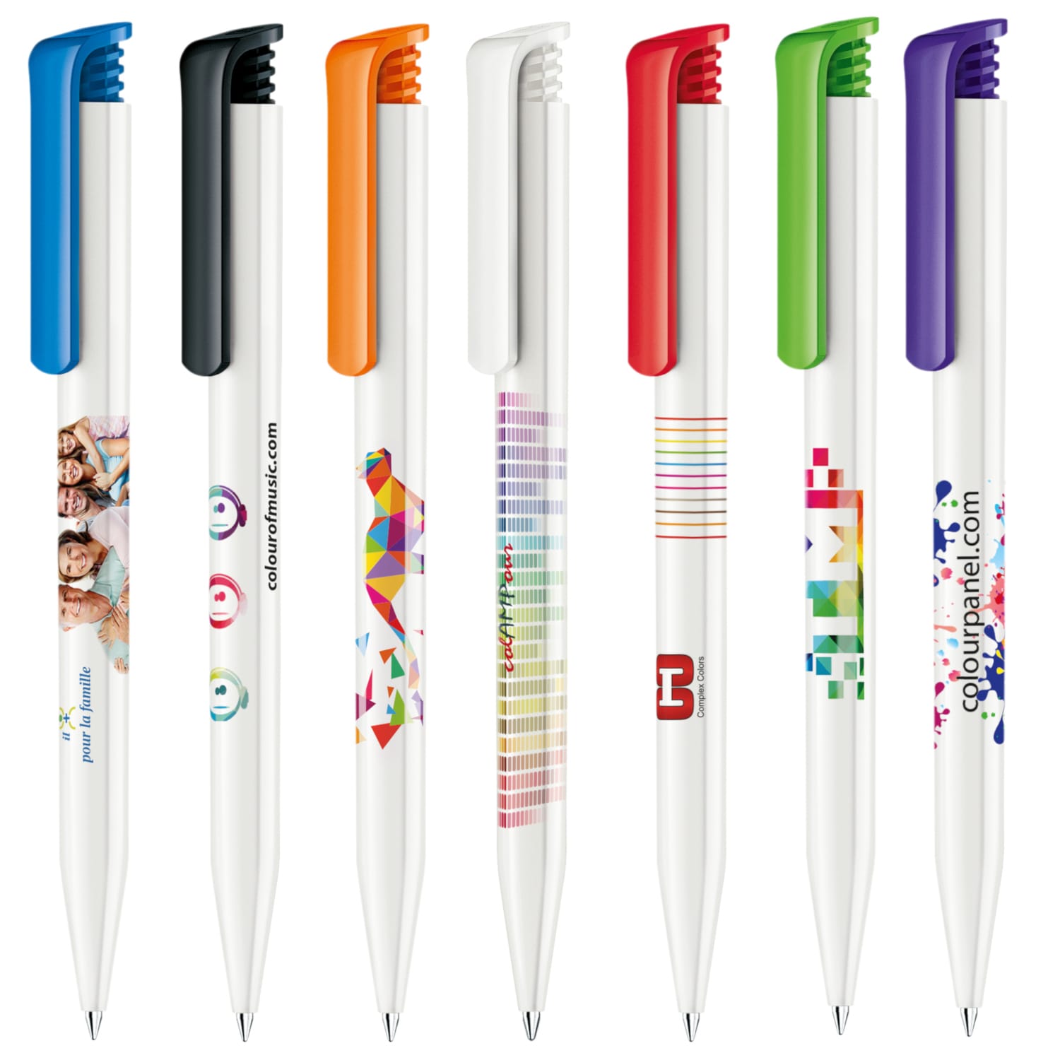 Penna a sfera Super Hit - Basic | Senator | Clip bianca + colorata | Quadricromia