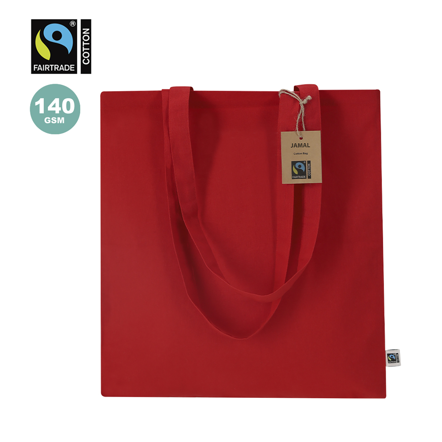 Borsa in cotone Fairtrade – 140 g/m² | Robusta | Durevole