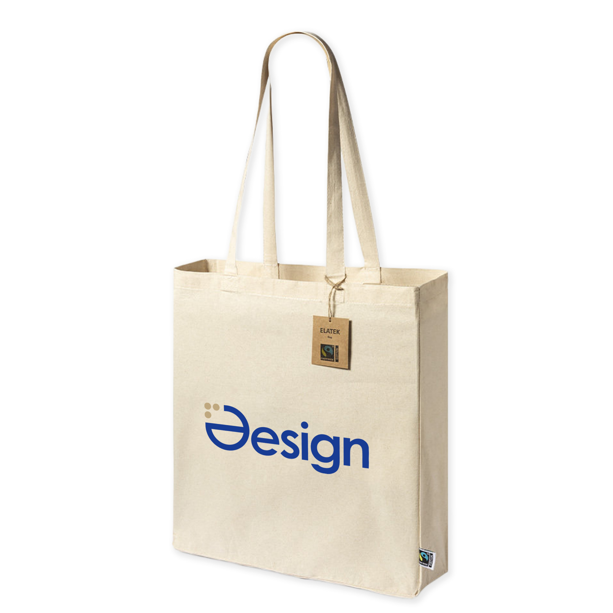 Shopper in cotone | 180 g/m² | 42 x 38 x 12 cm | Commercio equo e solidale