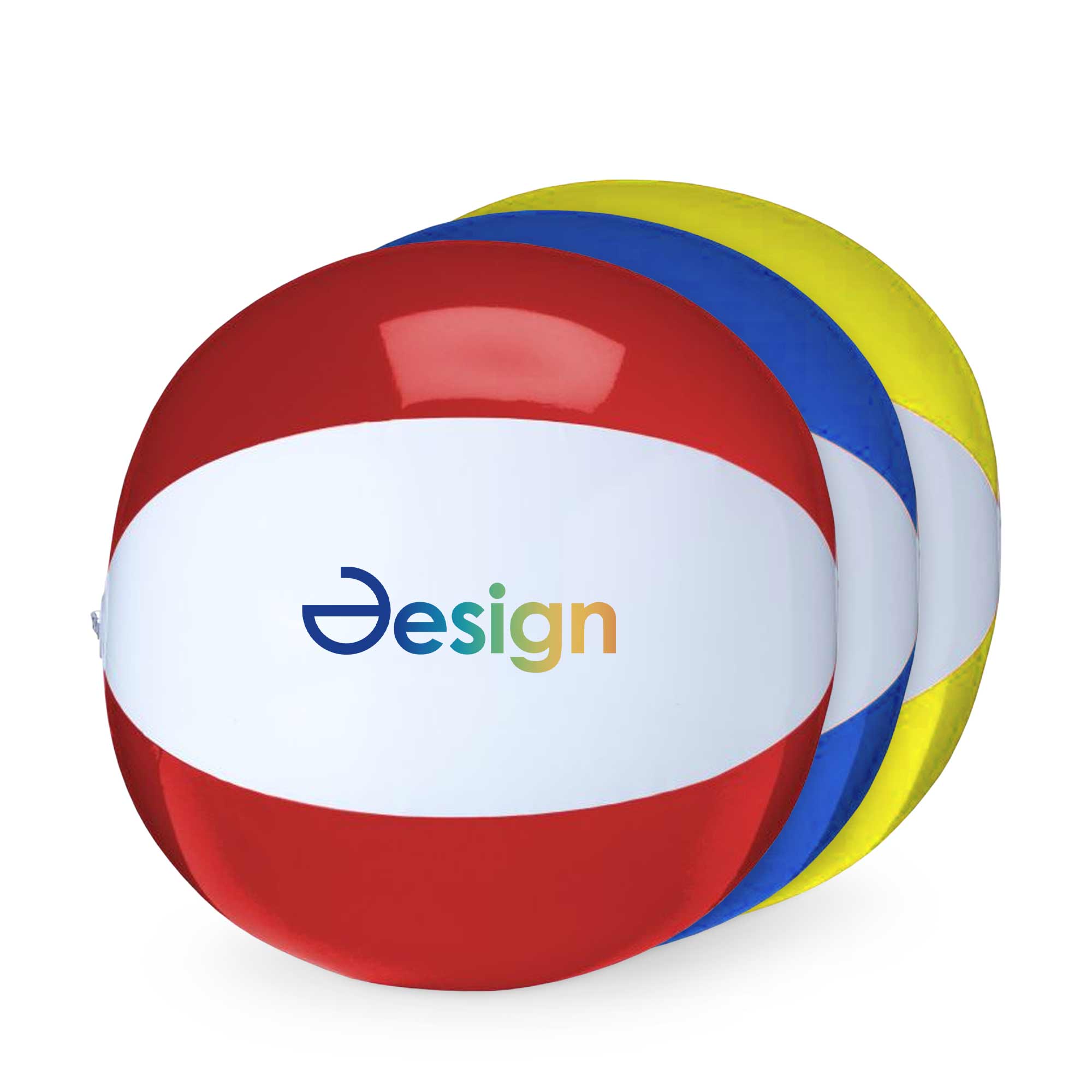 Pallone da spiaggia - ⌀ 28 cm | Colorato/bianco | Stampa a colori
