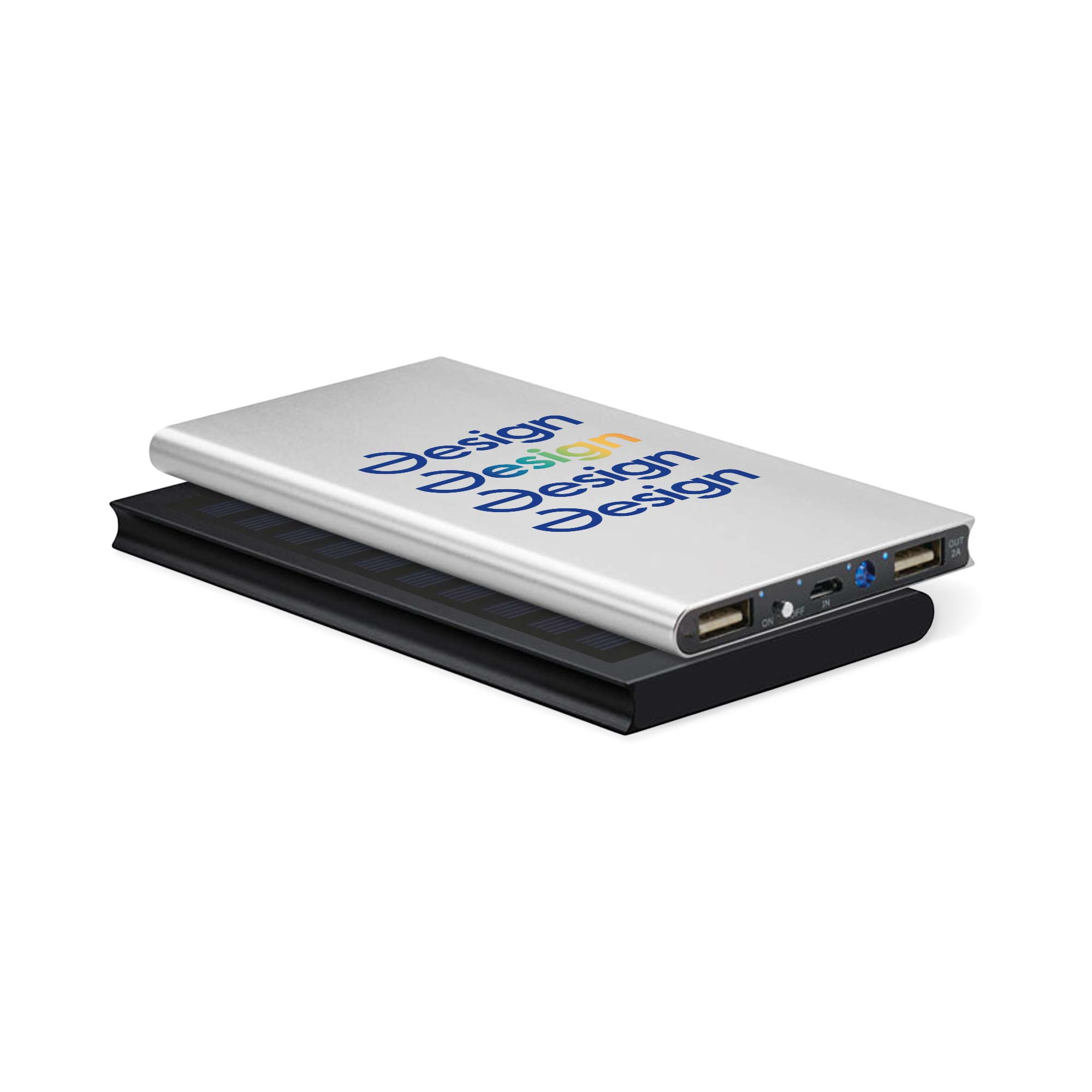 Banca solare - 8000 mAh | Quadricromia | Copia potente