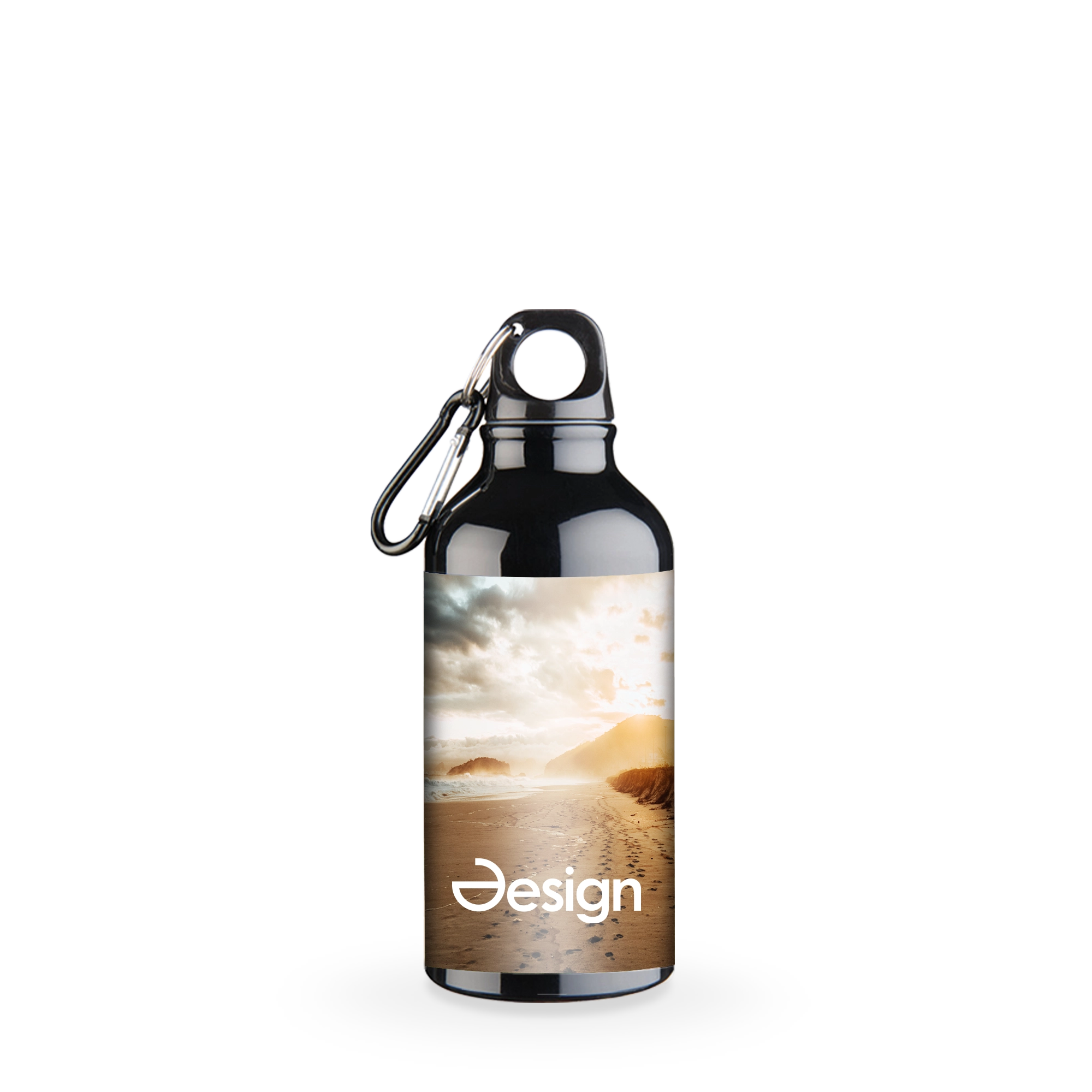Riciclato Borraccia - 400 ml | Moschettone | RVS