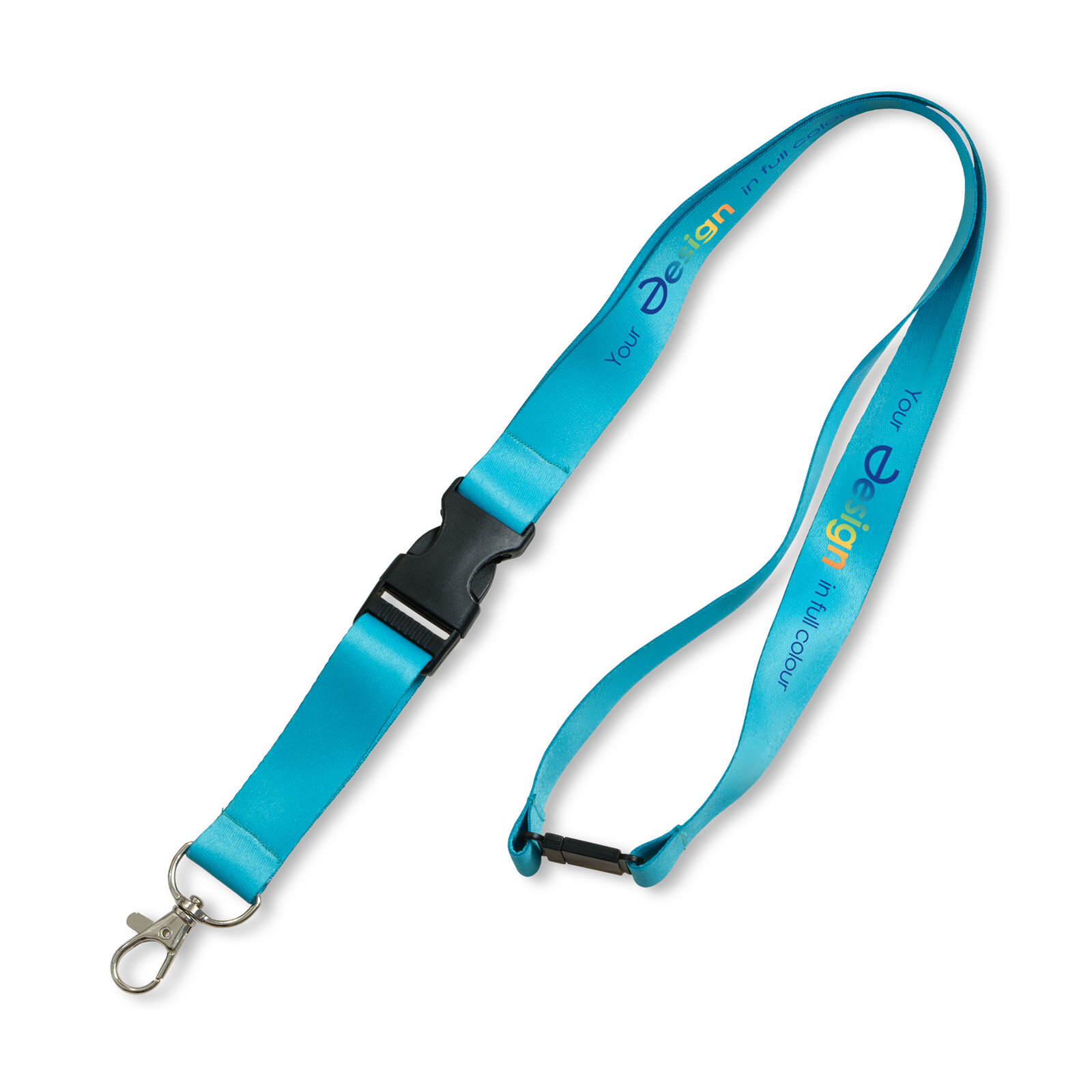 Cordini portachiavi - 20 mm | Stampa a colori | Con gancio, fibbia & chiusura di sicurezza