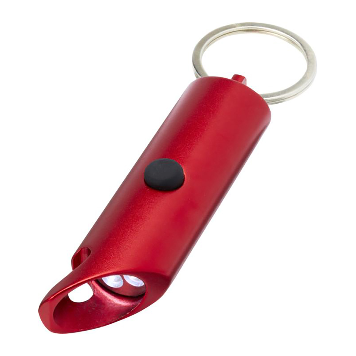 Torcia LED portachiavi – Con apribottiglie | Alluminio certificato RCS | Pulsante on/off | Batterie incluse