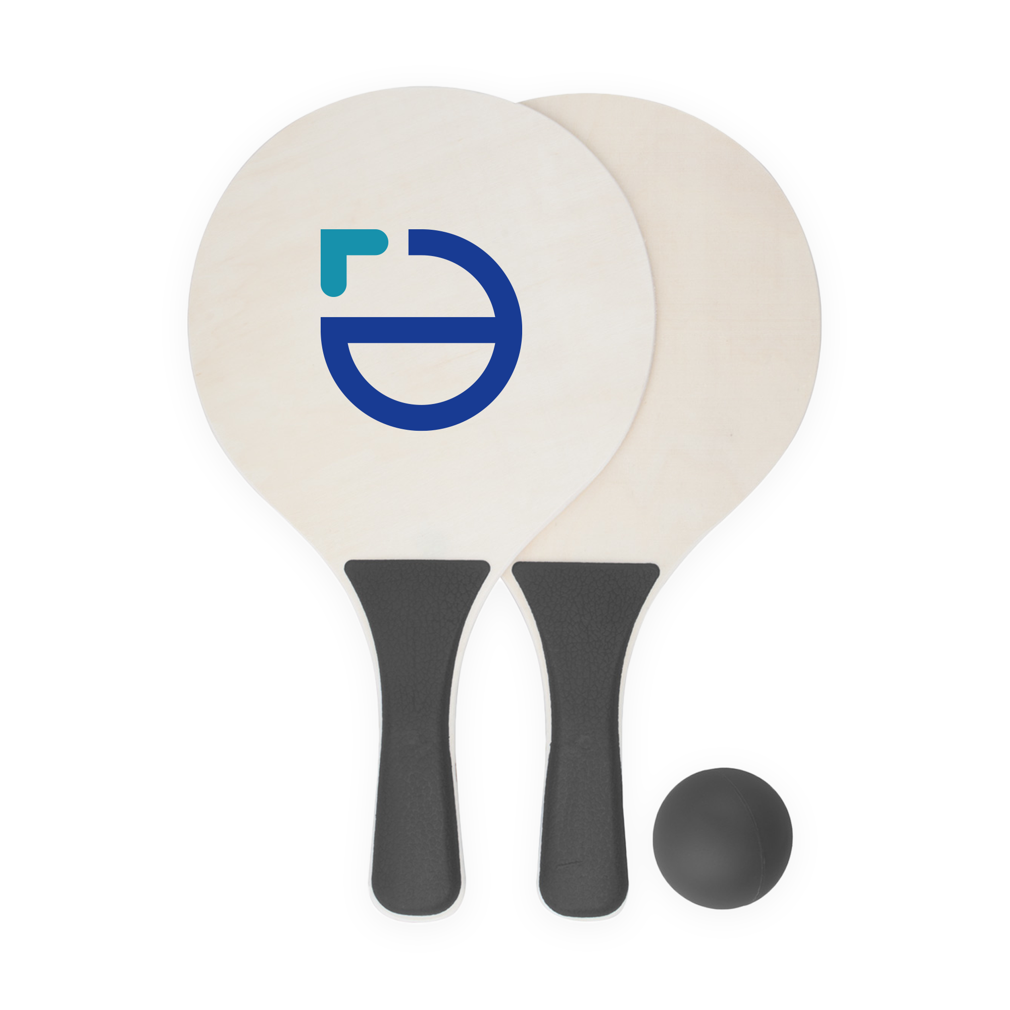 Set da beach tennis Rio | Manico in legno e plastica | Stampa fino a 2 colori