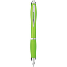 Penna a sfera | Trasparente | Finiture color argento | max028 Lime