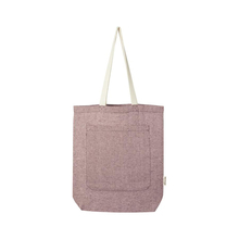 Tote bag in cotone riciclato | 150 g/m²  |con tasca frontale | 9L | 92120643 Maroon Heather