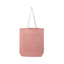 Tote bag in cotone riciclato | 150 g/m²  |con tasca frontale | 9L | 92120643 Rosso