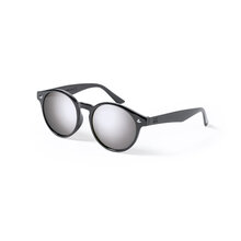 Occhiali da sole RPET | con protezione UV 400 | con montatura di design e lenti a specchio | 151605 Nero
