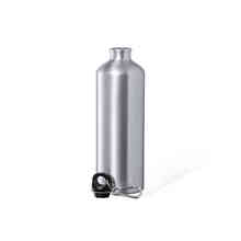 Bottiglia in alluminio | 1 litro | Confezione kraft | 151786  Argento