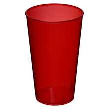 Bicchiere di plastica | 375 ml | Made in EU  | 92210037 Rosso traslucido
