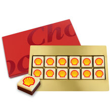 Confezione regalo di cioccolatini con logo | 12 pezzi