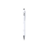 Penna a sfera in alluminio | Con tocco | Incisione o colore pieno | max050 Bianco