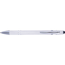 Penna a sfera | Alluminio | Con stilo | Incidibile | max050 Bianco