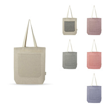 Tote bag in cotone riciclato | 150 g/m²  |con tasca frontale | 9L | 92120643 