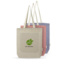 Tote bag in cotone riciclato | 150 g/m²  |con tasca frontale | 9L | 92120643 