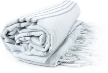 Asciugamano Hamam Sultan | 270 g/m2 |100 x180 cm | 96003 Bianco / Grigio
