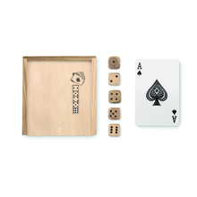 Carte da gioco | Scatola di legno stampata | 5 dadi | 8759187 
