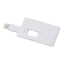 Carta di credito USB | Colore pieno | 1-8 GB | NLmaxp031 Bianco
