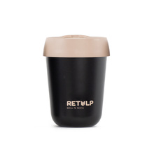 Retulp Travel Cup | 250 ML | Prodotto Europeo | Travelcup250 Nero / marrone