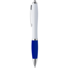 Penne a sfera | Con impugnatura in gomma | Full color | Maxs023 Blu scuro / Bianco